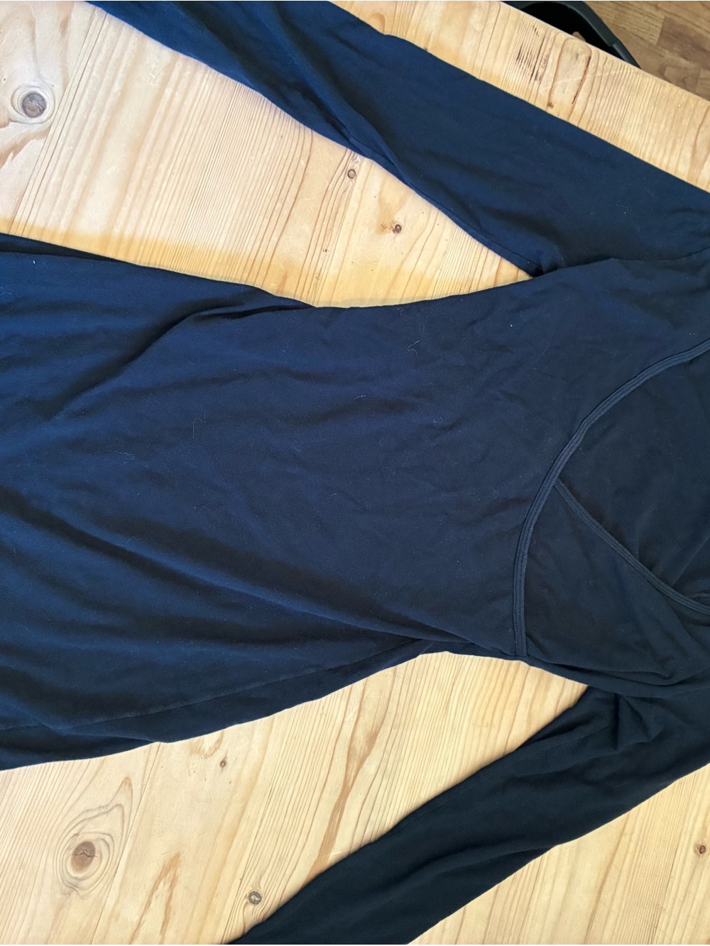American Apparel Black Long-Sleeve Chemise